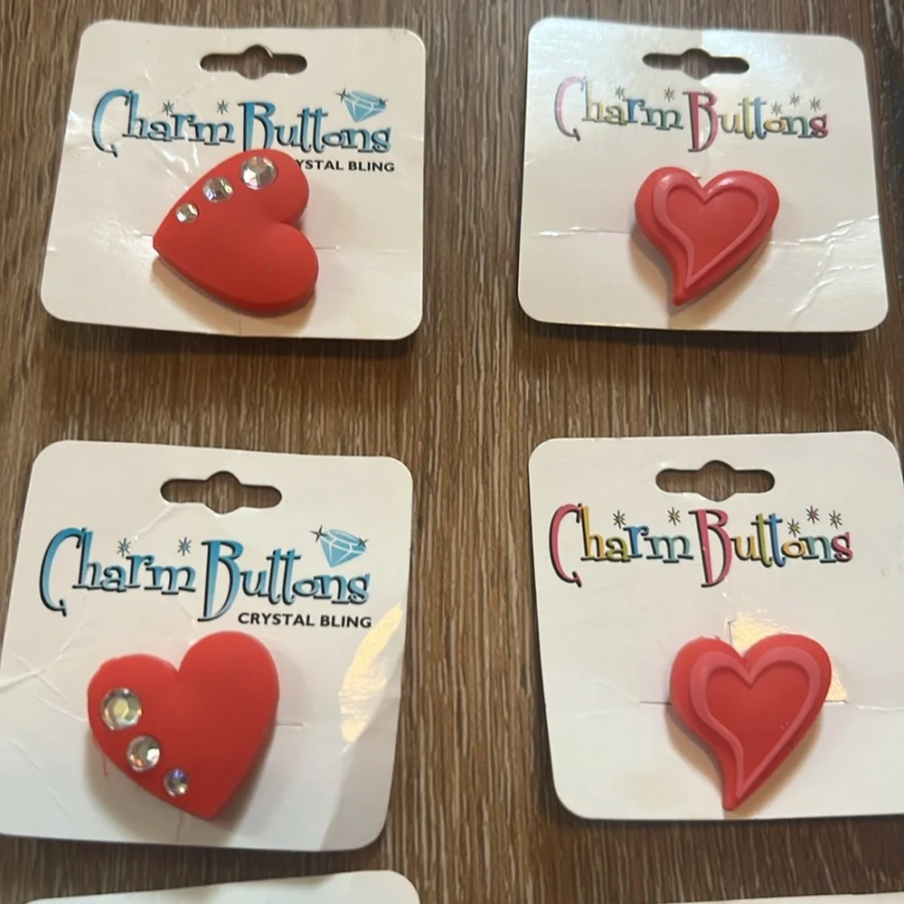 Set of 24 Heart Croc Charms Charm Buddies